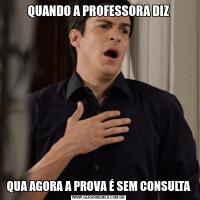 QUANDO A PROFESSORA DIZQUA AGORA A PROVA É SEM CONSULTA