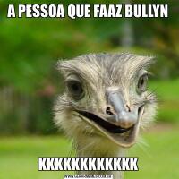 A PESSOA QUE FAAZ BULLYNKKKKKKKKKKKK