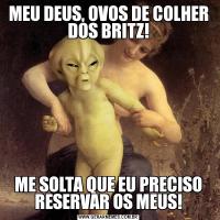 MEU DEUS, OVOS DE COLHER DOS BRITZ!ME SOLTA QUE EU PRECISO RESERVAR OS MEUS!