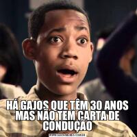  HÁ GAJOS QUE TÊM 30 ANOS MAS NÃO TEM CARTA DE CONDUÇÃO