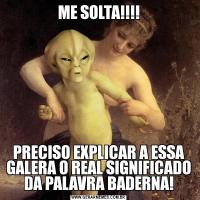 ME SOLTA!!!!PRECISO EXPLICAR A ESSA GALERA O REAL SIGNIFICADO DA PALAVRA BADERNA!
