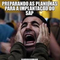 PREPARANDO AS PLANILHAS PARA A IMPLANTAÇÃO DO SAP