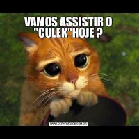 VAMOS ASSISTIR O "CULEK"HOJE ?