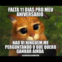 FALTA 11 DIAS PRO MEU ANIVERSÁRIO NAO VI NINGUÉM ME PERGUNTANDO O QUE QUERO GANHAR AINDA 