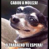CABOU A MOLEZA!O TRABALHO TE ESPERA!