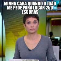 MINHA CARA QUANDO O JOÃO ME PEDE PARA LOCAR 250 ESCORAS
