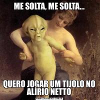 ME SOLTA, ME SOLTA...QUERO JOGAR UM TIJOLO NO ALÍRIO NETTO