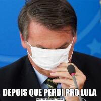DEPOIS QUE PERDI PRO LULA