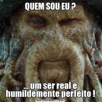 QUEM SOU EU ?... um ser real e humildemente perfeito !