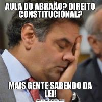 AULA DO ABRAÃO? DIREITO CONSTITUCIONAL?MAIS GENTE SABENDO DA LEI!