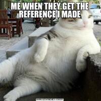 ME WHEN THEY GET THE REFERENCE I MADE