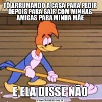 TÔ ARRUMANDO A CASA PARA PEDIR DEPOIS PARA SAIR COM MINHAS AMIGAS PARA MINHA MÃEE ELA DISSE NÃO