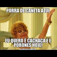 PORRA DE CANETA AZULEU QUERO É CACHAÇA E E PORONES HOJE!