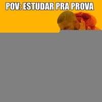 POV: ESTUDAR PRA PROVA USAR A PURA SORTE 