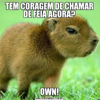 TEM CORAGEM DE CHAMAR DE FEIA AGORA?OWN!