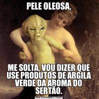 PELE OLEOSA,ME SOLTA, VOU DIZER QUE USE PRODUTOS DE ARGILA VERDE DA AROMA DO SERTÃO.