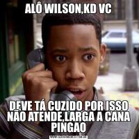 ALÔ WILSON,KD VCDEVE TÁ CUZIDO POR ISSO NÃO ATENDE,LARGA A CANA PINGAO