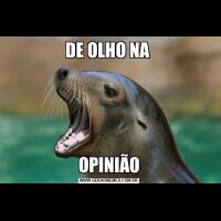 DE OLHO NA OPINIÃO