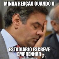 MINHA REAÇÃO QUANDO O ESTAGIÁRIO ESCREVE EMPRENHAR