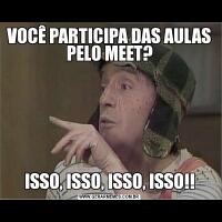 VOCÊ PARTICIPA DAS AULAS PELO MEET?ISSO, ISSO, ISSO, ISSO!!