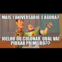 MAIS 1 ANIVERSARIO, E AGORA?JOELHO OU COLUNAR, QUAL VAI PIORAR PRIMEIRO??