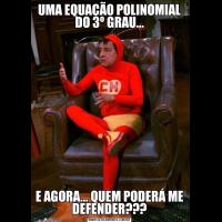 UMA EQUAÇÃO POLINOMIAL DO 3º GRAU...E AGORA... QUEM PODERÁ ME DEFENDER???