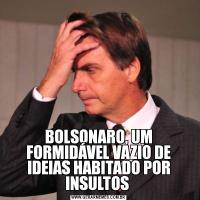 BOLSONARO, UM FORMIDÁVEL VAZIO DE IDEIAS HABITADO POR INSULTOS 