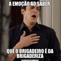 A EMOÇÃO AO SABER QUE O BRIGADEIRO É DA BRIGADERIZA