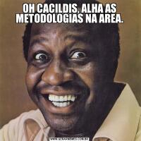 OH CACILDIS, ALHA AS METODOLOGIAS NA AREA.