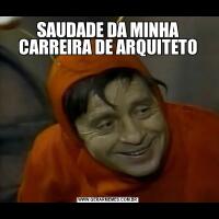 SAUDADE DA MINHA CARREIRA DE ARQUITETO