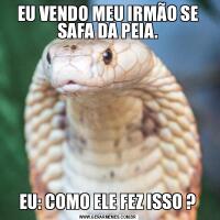 EU VENDO MEU IRMÃO SE SAFA DA PEIA.EU: COMO ELE FEZ ISSO ?