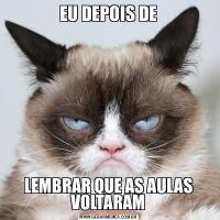 EU DEPOIS DELEMBRAR QUE AS AULAS VOLTARAM