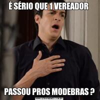 É SÉRIO QUE 1 VEREADOR PASSOU PROS MODEBRAS ?