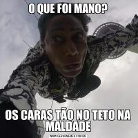 O QUE FOI MANO?OS CARAS TÃO NO TETO NA MALDADE