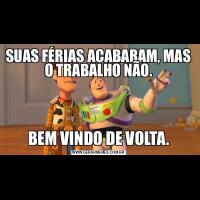 SUAS FÉRIAS ACABARAM, MAS O TRABALHO NÃO.BEM VINDO DE VOLTA.