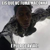 EIS QUE VC FUMA MACONHAE PULA DE AVIÃO!