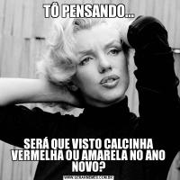 TÔ PENSANDO...SERÁ QUE VISTO CALCINHA VERMELHA OU AMARELA NO ANO NOVO?
