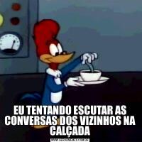 EU TENTANDO ESCUTAR AS CONVERSAS DOS VIZINHOS NA CALÇADA