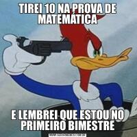 TIREI 10 NA PROVA DE MATEMÁTICAE LEMBREI QUE ESTOU NO PRIMEIRO BIMESTRE