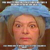 POV: VOCÊ ESTUDA EM ESCOLA CÍVICO MILITAR E O SOLDADO ENTRA NA SUA SALA...ESSA É MINHA CARA, PQ MINUTOS ANTES EU ESTAVA ESCALANDO AS PAREDES 