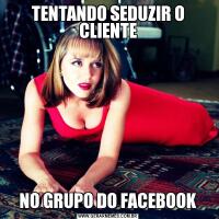 TENTANDO SEDUZIR O CLIENTENO GRUPO DO FACEBOOK