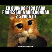 EU QUANDO PEÇO PARA PROFESSORA ARREDONDAR 2,5 PARA 10