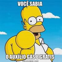 VOCÊ SABIA O AUXÍLIO GÁS E GRÁTIS 