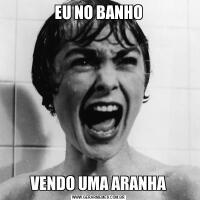 EU NO BANHOVENDO UMA ARANHA