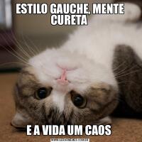 ESTILO GAUCHE, MENTE CURETA E A VIDA UM CAOS 