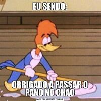 EU SENDO:OBRIGADO A PASSAR O PANO NO CHÃO