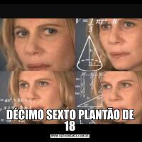 DÉCIMO SEXTO PLANTÃO DE 18