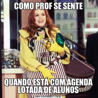 COMO PROF SE SENTEQUANDO ESTÁ COM AGENDA LOTADA DE ALUNOS