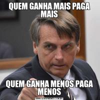 QUEM GANHA MAIS PAGA MAISQUEM GANHA MENOS PAGA MENOS