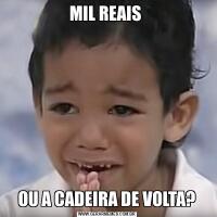 MIL REAIS OU A CADEIRA DE VOLTA?